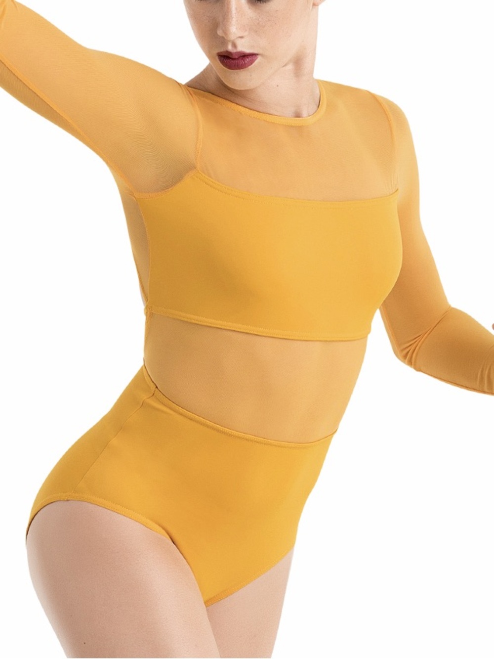 Stardom Yellow Floral Leotard Dance Costume